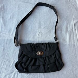 Candie's Black Ruffled Y2K Shoulder Bag